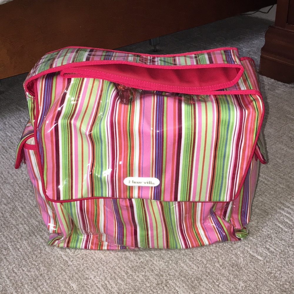 Fleurville Mothership Candy Striped Diaper Bag